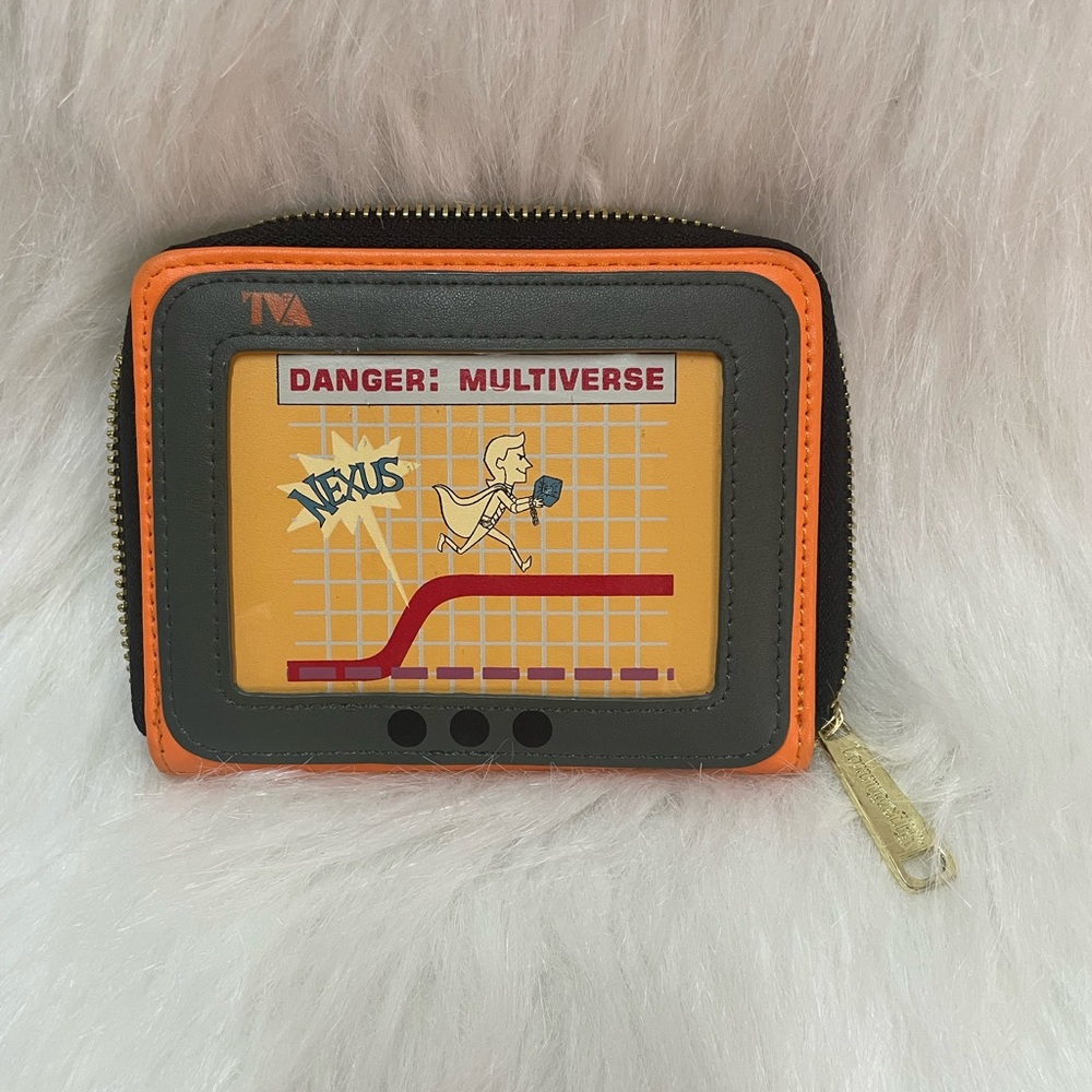 Loungefly Orange Loki Wallet with Miss Minutes - Picture 2 of 4